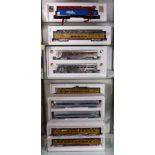 MTH electric train group consisting of engines and passenger cars in original boxes