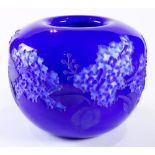 A Valerie Surjan for Michael Nourot cameo glass hyacinth vessel