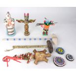 (lot of 9) Assortment of Native American decoratives