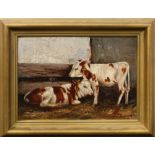 Painting, Calves in a Barn