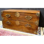 Henredon metal mounted chest of drawers
