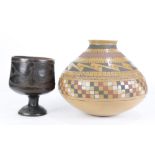Large Modern Native American pottery jar