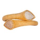 Diamond, 18k rose gold bracelet