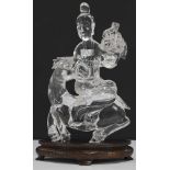 Chinese Carved Rock Crystal Figure