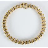 Diamond and 14k yellow gold bracelet