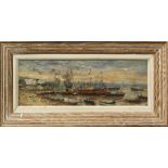 Painting, East Coast Harbor Scene