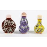 (Lot of 3) Three Chinese snuff bottles