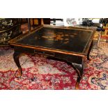 Regency style black and gold leaf japanned coffee table