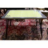 1950s Walter of Wabash formica table with chrome legs