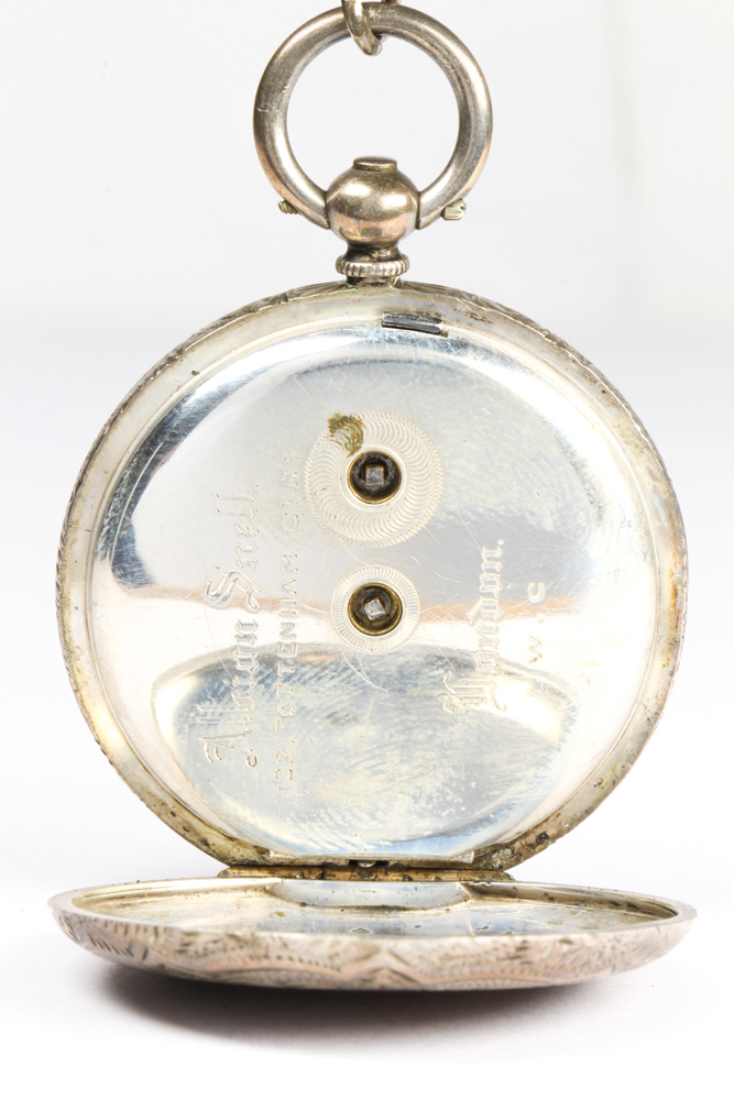 Silver open face pocket watch - Image 6 of 8