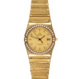 Omega diamond, 18k yellow gold Constellation wristwatch