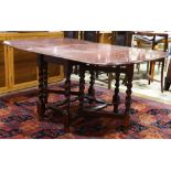 William and Mary style drop leaf table