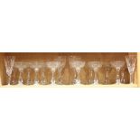 One shelf of Hawkes stemware