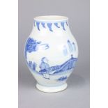 Chinese Blue-and-White Porcelain Jar, Figures