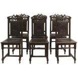 (lot of 6) Art Nouveau dining chairs circa 1910