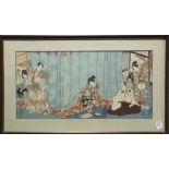 Japanese Woodblock Prints, Triptych, Toyokuni, 19c