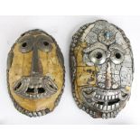 (lot of 2) Tibetan Kapala masks