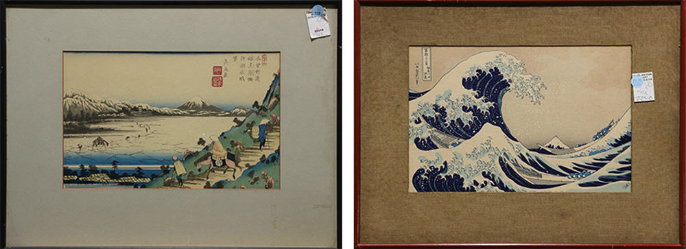Japanese Woodblock Prints, Eisen, Hokusai - Image 2 of 10