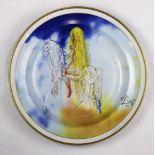 Salvador Dali commemorative porcelain charger depicting Lady Godiva