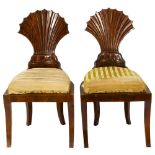 (lot of 2) Biedermeier carved side chairs