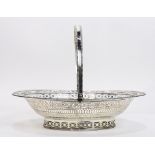 A George III reticulated sterling basket