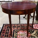 Federal style marquetry decorated card table