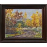 Frank Harvey Cutting (American, 1872-1964), Autumn in the Valley, 1942, oil on canvas, signed and