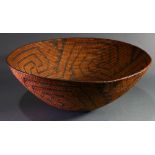 A Large and Fine Southwest Native American Indian Pima coiled wine bowl basket, Southern Arizona,