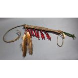 An American Indian Eastern Woodlands Great Plains gunstock quirt, 19th Century, the well formed