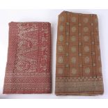 (lot of 2) Indonesian Sumatra textiles, 7'5''l x 3'w, 6'7''l x 2'7''w