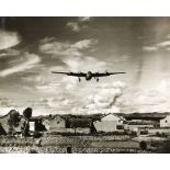 Lou Stoumen (American, 1917-1991), "Shark-nosed Bomber Landing," 1944, gelatin silver print,