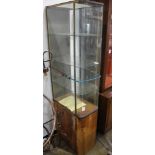 Vintage display case, 67''h x 23"w x 14"d