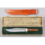 Puma original Bowie Knife, Western German made, with sheath and case, blade: 10", overall: 15.5"l