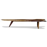 A George Nakashima (1905-1990) Nakashima Studios New Hope Pennsylvania Conoid coffee table, having a