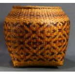 A Large Native American Indian Cherokee woven storage basket, having a round opening with bulbous