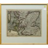 Gerhard Mercator (Flemish, 1512-1594), Scotiae, Scotland and the Hebrides, copper engraved map