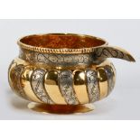 A Mexican Tane Orfebres sterling silver gilt bowl, Mexican City, fashioned in the Conquistador