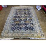 Persian part silk Tabriz carpet, 11'10'' x 7'