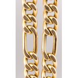 14k yellow gold bracelet The 14k yellow gold, figaro link, measures approximately 6.0 mm in width,