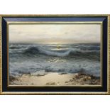 Italian School (20th century), Sunset on Waves, signed "Campagnoli" lower right, overall (with