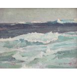 Karl Schmidt (American, 1890-1962), "Evening Sea (at Monhegan, Maine)," 1914, oil on board, signed