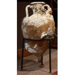 Roman encrusted redware amphora, an example of the storage and trade ceramic vessels that