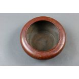 A Chinese iron red bronze censer, xuande mark to the base, size: 3"h