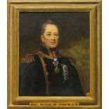 British School (19th century), "Portrait of Sir Home. R. Popham," oil on canvas, unsigned, with