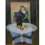 Attributed to Jill Davenport (American, 20th century), Untitled (Still Life with Lemons, Pitcher,