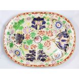 Spode Imari well and tree partial gilt decorated platter, in the Japanese taste, having floral