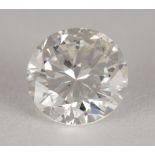 Unmounted diamond The unmounted round brilliant-cut diamond, weighs 1.38 cts.