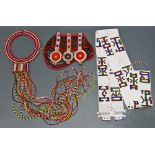 A Southern African grouping of beadwork, Zulu and Ndebele people, consisting of necklaces and