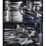 Gorham silver plate flatware service, consisting of (8) dinner forks, (8) salad forks, (8)