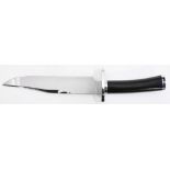 Mick Langley Mastersmith carbon steel blade: 10"l, overall: 15.5"l, Cocobolo wood handle hand-